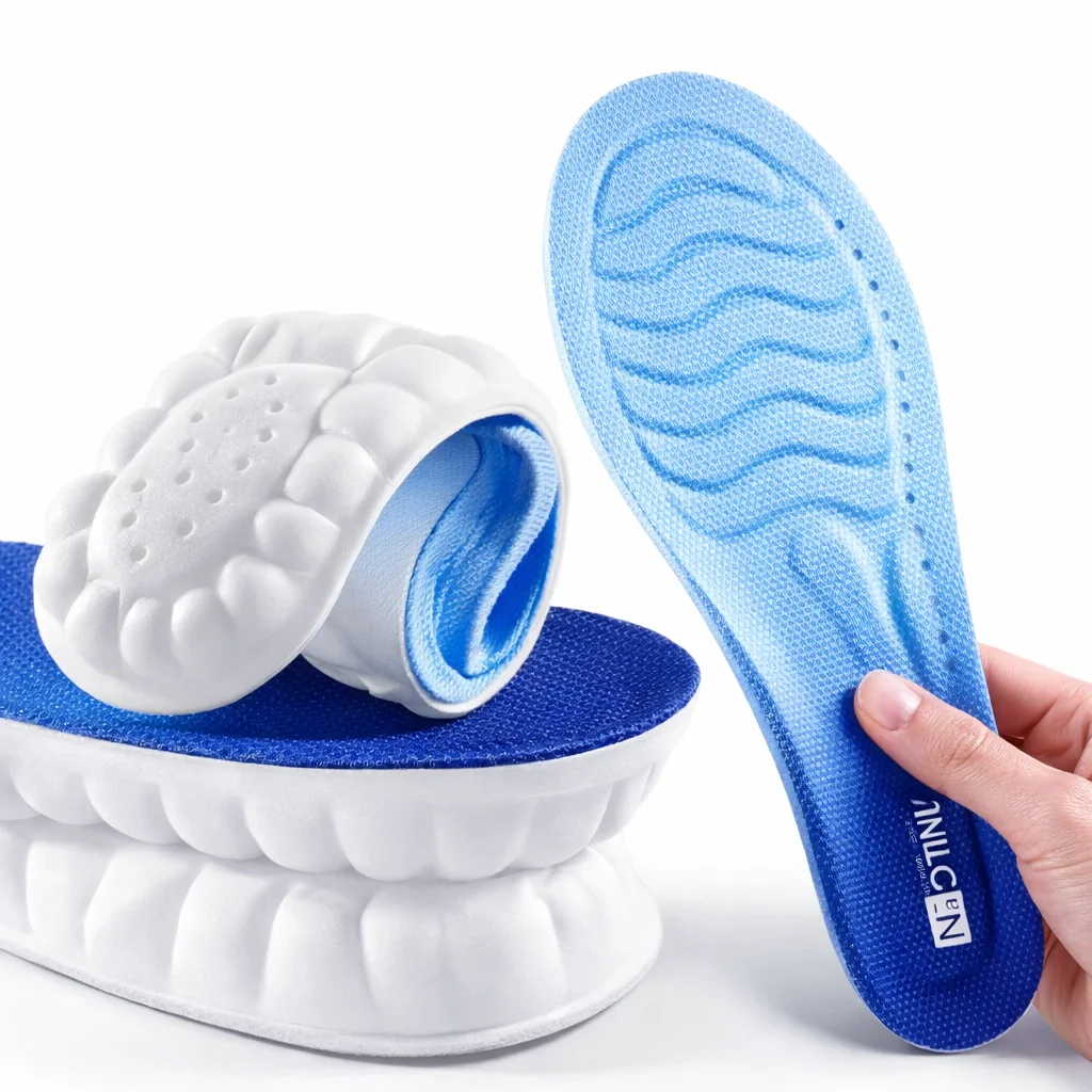 Støtdempende innleggssåler til treningssko - studio view